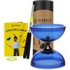 Diabolo Freizeitsport Set giocoliere Pro con cuscinetti a sfera Diabolo (blu trasparente), bastoncini in alluminio, corda di ricambio (160 cm) e istruzioni stampate (lingua italiana non garantita)