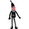 Toyland® Elves Behavin Badly 12 pollici ragazza elfo con vestiti neri peluche con gambe lunghe, corpo morbido e testa in vinile - novità natalizie