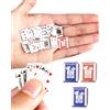 RAVNIX 4 Mini Carte da Gioco 3,8x5,3cm, Alta Qualità di Stampa & Rivestimento Antiscivolo, Perfette per Viaggi, Carte da Poker e Regalo Pratico per Viaggiatori