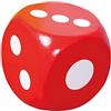 MotiveTech Grandi Dadi Jumbo in Morbida Schiuma, Lezioni di Matematica D6, Giochi da Tavolo per L'apprendimento Precoce della Matematica, Dadi da 30 Cm, Rosso