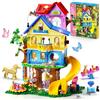HOGOKIDS Casa sull'albero 4 piani con Luci LED, Set costruzioni bambine 6+ | Set costruzioni 699 pezzi con parco animali, scivolo, altalena e gioco di ruolo creativo per bambini 6-12 anni