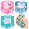 Henjunu 3 Pezzi Stress Cube Squishys, Cubo di Ghiaccio Fidget Toy,Ice Cube Squishy