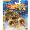 Hot Wheels Shark Wreak 1/1, colore oro, scala 1:64, Monster Trucks Mattel, 9 cm