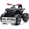 Mondial Toys Quad Elettrico 4x4 per Bambini 12V con 4 Potenti Motori Batteria Potenziata 12V - 14Ah Jungle ATV Ruote Grandi 36 cm Ammortizzatori Reali Luci LED Carico 30 kg Nero
