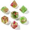 QUTHZZHY Set di 7 dadi poliedrici per DND, set di dadi per MTG | Set di dadi per Dungeon and Dragons, D20, D12, D10, D8, D6, D4
