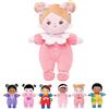 OUOZZZ Bambola di Pezza Rosa con Sonaglio, Peluche Morbido Sicuro Neonato, Bambolina 25cm, Regalo Nascita Ragazza