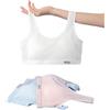 Chenflying 3 Pack Ragazze Reggiseno Sportivo Cotone Biancheria Intima Sportiva Reggiseno Allenamento Top 10-18 Anni (IT, Età, 14 anni, 16 anni, Regular, bianco+rosa+blu)