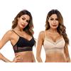 iClosam Reggiseno Schiena Scoperta per Donna Reggiseno con Schiena Bassa Reggiseno Schiena Nuda Invisibile in Pizzo Reggiseno Comfort S-XXL