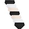 NEXT Donne Confezione da 7 Boxer in Tessuto Misto Black/Pastel Rose Nude/White 44