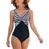 WIN.MAX Costumi da Bagno Interi per Donna Scollo a V Costume Intero Donna con Controllo della Pancia Monokini con arricciature, per Coppe da D a G