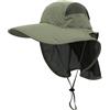 GG ST Cappello da sole per esterni, UPF 50+, protezione estiva in rete, con patta per il collo, traspirante, pieghevole, caccia, pesca, spiaggia, per uomini e donne, verde militare