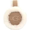 UGG Paraorecchie in pelle di pecora resistente all'acqua da donna con logo ricamato, sabbia, taglia unica