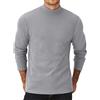 COOFANDY Maglia a Maniche Lunghe da Uomo Girocollo T-Shirt Invernale Termica Sottocamicia Maglia Termica Basic Calda a metà Dolcevita Grigio-2-Colletto Alto S