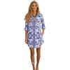 Antica Sartoria Positano Antica Sartoria - Italia Abito a camicia in cotone stampato con tasche laterali vestito estivo donna oversize donna abiti donna casual vestito casual donna estate modamare