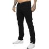 989Zé ENZO Jeans Uomo Pantaloni Casual Cargo Cotone Slim Fit Tasche Laterali EZ410 Nero 32
