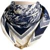 FonHNDG Sciarpa quadrata con fibbia magnetica Collana con sciarpa di seta chiusura magnetica, sottile, estivo, da donna, collo lungo, protezione, scialle, fascia for capelli, osso