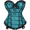 KBOPLEMQ Corsetto da donna medievale, taglie grandi, in jacquard, corsetto vintage, snellente, elegante in raso, per Oktoberfest, Carnevale, O celeste, S