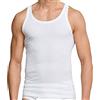 Schiesser 4er - Confezione Uomo Canottiera, Intima, Bianco, Costina Doppia