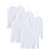 NEXT Confezione da 5 canotte con spalline elasticizzate regolabili Bianco 15-16 Anni