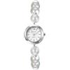 JewelryWe Orologio Bracciale da Donna con Perle: Orologio Piccolo Elegante Senza Numero Colore Oro-rosa in Acciaio Inossidabile Leggero Idee Regalo