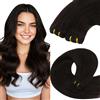 YoungSee Extension Tessitura Lisci Castano Scuro 50 cm Extension Matassa Capelli Umani Lisci 100g Extensions Veri Cucitura Marrone Extensions Capelli Tessitura Remy Sew In Weft Human Hair #2