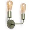 LEDKIA LIGHTING LEDKIA Applique da Parete Metallo 2 Faretti Jayso Verde