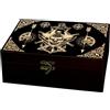 arricraft 1 scatola commemorativa in legno, con teschio pirata rettangolare in pino, per conservare gioielli (24 x 14 x 9 cm)