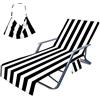 FANSU Telo Mare per Lettino Spiaggia Piscina, Microfibra Asciugamano Mare con Tasche, Ultra Absorbent/Asciugatura Veloce/Portatile, Ideale per Asciugamano da Viaggio Bagno Sportivo
