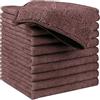 HIDMD Panni per la pulizia in microfibra, panni multiuso in microfibra, panni per la pulizia senza striature, confezione da 10, 30 x 30 cm Marrone