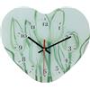 Hervit Orologio da Parete a Forma di Cuore in Vetro Temperato Tulip con Scatola Regalo - Orologio Digitale a Batteria, Arredo, Regalo - 30x27cm
