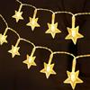 AUAUY Luci Stringa Stella, 6M 40 LED Catena, Batteria Luci, Bianco Caldo