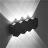 Voltix Applique da Parete Interno/Esterno, Lampada da Parete IP65 Impermeabile, Applique LED per Esterni in Nero (Luce Fredda/6000K)