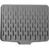 Rutovex Tappetino scolapiatti in silicone per cucina, 32 x 26 cm, con tappetino inclinato, tappetino scolapiatti, resistente al calore e antiscivolo, tappetino scolapiatti per lavello, per piani cucina