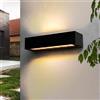 Partenopea Applique LED da Esterno 14W IP65 con CCT Switch 3000K-6500K, Doppio Fascio Up & Down, Luce per Facciate, Giardini, Terrazze, Ingressi, Lampada da Parete Rettangolare 230V Design Moderno (GRIGIO)