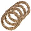 COM-FOUR® 4x Ghirlanda decorativa in legno fai-da-te per la lavorazione | ghirlanda in rattan per decorare finestre - tavoli e porte