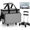 Yarwo Borsa Trolley Staccabile per Macchina da Cucire, Grigio Motivo Freccia