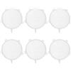 MustuVerve Set di 6 coperchi in silicone estensibili, 11 cm, riutilizzabili, per ciotole, bicchieri, lattine, coperchi universali per alimenti, coperchi salvafreschezza in silicone alimentare, trans
