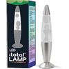 I-TOTAL® - Lampada lava LED con resistenza scalda cera, senza lampadina (CAMBIA COLORI base silver, cera bianca)