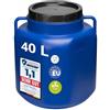 Garronda serbatoio acqua quadrato BPA-free da 40 litri per alimenti, tanica per acqua, contenitore con coperchio, adatto per la conservazione di crauti, fermentazione o salamoia GD-0088, Blu
