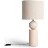 LEDKIA LIGHTING LEDKIA Lampada da Tavolo in Ceramica e Tessuto Rahma Beige