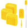 Homshsjhkis 32 Pezzi Panni Cattura Polvere, Ricariche Compatibile con Swiffer Duster, Panni Catturapolvere, 360° per Duster Piumini, Spolverini usa e Getta Cattura Intrappola Polvere, Sporco (Giallo)