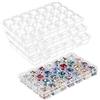 YuYueWeiXiao Scatola rettangolare da colorare, 4 pezzi, 112 scomparti | 28 piccoli scomparti, in plastica, raccoglitore per perline