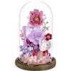 PH PandaHall Campana in vetro a cupola per display, campana in vetro decorativa con base in legno per fiori succulenti figure, favore festa, decorazione casa matrimonio, 17,5 x 10,1 cm