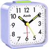 Azxb Sveglia da viaggio, funzionamento a batteria, silenziosa, senza ticchettio, con luce notturna, funzione snooze e suono di sveglia forte, cifre luminose, sveglia da tavolo compatta per camera da