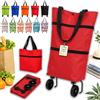 Pealeaf Borsa della spesa pieghevole 2 in 1 con ruote, carrello portaspesa riutilizzabile in tessuto Oxford, leggero per supermercato, bucato, viaggio e casa (#5)