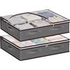 JAECU 2pcs 40L Contenitori Sottoletto per Vestiti Salvaspazio, 60x45x15cm