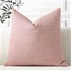 Artscope 1 Pezzi Federe per Cuscini in Finto Lino Minimalista Copricuscini Decorativo per Domestica Soggiorno Camera da Letto Divano 55x55cm, Rosa