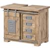 MASSIVMOEBEL24.DE Mobile Lavabo Mango beige Laccato 70x40x60 (BxTxH) RAILWAY #382