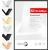 HIMEETIME® 1x Cornice A2 42x59,4 cm,Cornice in metallo Nero,Cornice per documenti 42x59,4 cm Grande Collage,Cornice in metallo Cornice in alluminio,Cornice per quadri A2 Cornice per foto