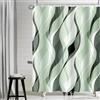 Uiiooazy Tenda Doccia Antimuffa 180x220cm Verde Salvia Righe Grigio Sfumata